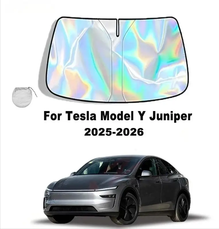 Interior Design Mockup - テスラ モデルY ジュニパー 2025-2026年式 車用フロントガラスサンシェードカバー フロントウィンドウサンシェードバイザー
