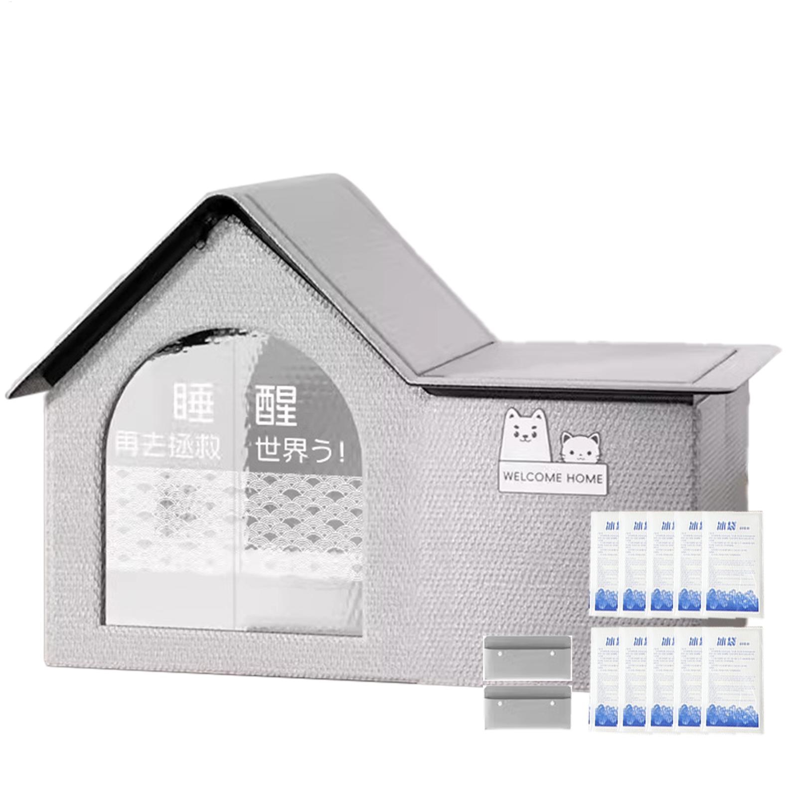 Interior Design Of House - ペット用冷却ハウス 折りたたみ式 猫犬用クーラーシェルター 10個のアイスパッド付き 夏用寝床 室内屋外兼用