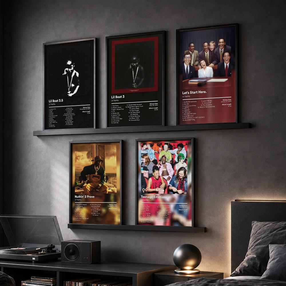 Interior Design Poster - リル・Y・ヤッチティ ラップアルバム絵画書道キャンバスポスター廊下寝室リビングルームホームバー装飾インテリア壁