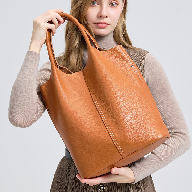 本物のグレードレザー女性の通勤用大型トートバッグレディースソ - Interior Design News のレビューと価格