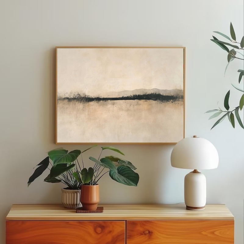 抽象的な雲景帆船海岸風景ニュートラルファインアートポスターキ - Interior Design Poster のレビューと価格