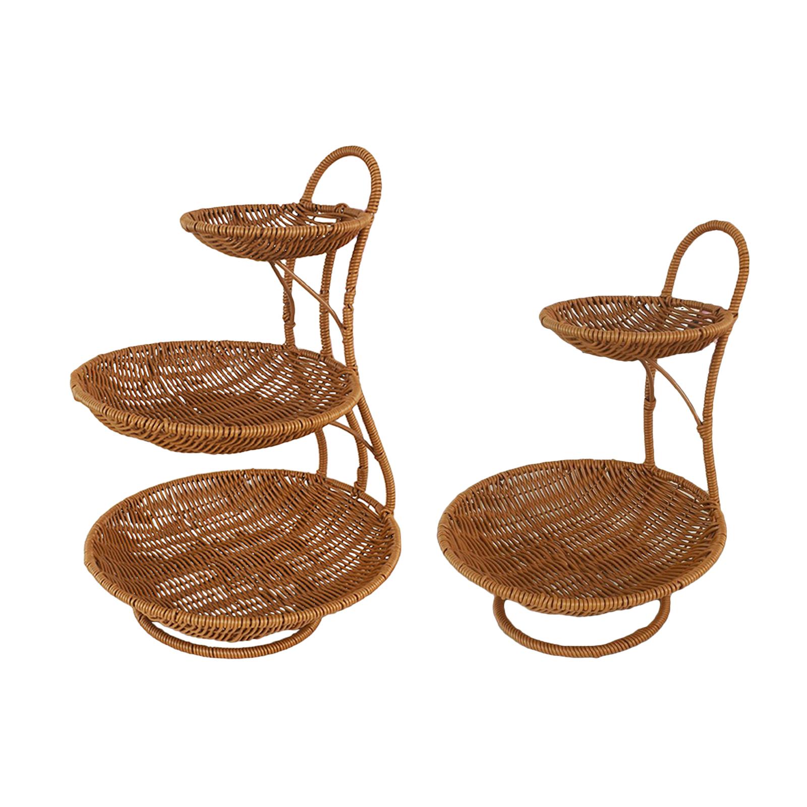 丸型フードサービングバスケット収納ラック 多用途 軽量 カウ - Rattan Tray Handle のレビューと価格