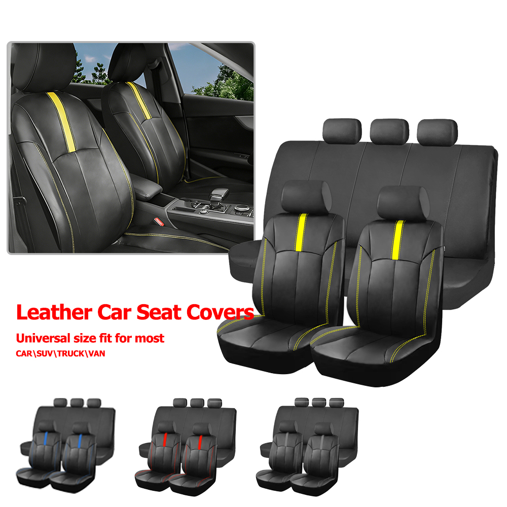 汎用PUレザーカーシートカバー、ほとんどの車、SUV、トラッ - Interior Design Degree のレビューと価格