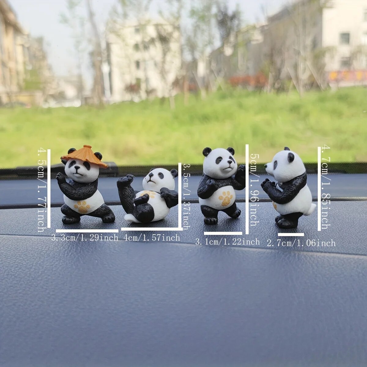4 ピース/セットパンダデザイン車の装飾品車のセンターコンソ - Interior Design Of House のレビューと価格