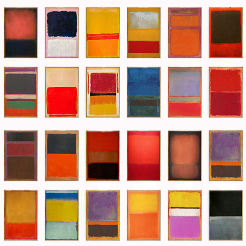 Rothko-抽象芸術,ヴィンテージ,ミニマリスト,インテリ - Interior Design Poster のレビューと価格